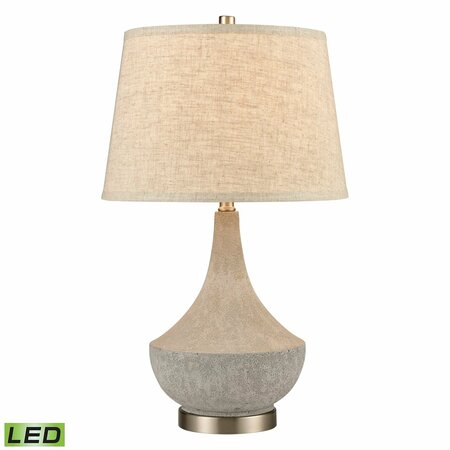 ELK STUDIO Wendover 25'' High 1-Light Table Lamp - Polished Concrete - Includes LED Bulb 77196-LED
